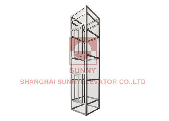 Marco del pozo de la estructura de acero de la decoración de la cabina del elevador del eje de la aleación de aluminio