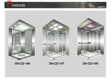 Marco de acero inoxidable de la decoración del elevador con el panel de acrílico blanco de la iluminación