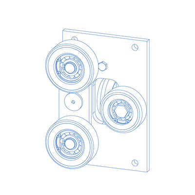 Mochila de guía de rodillos zapatos de elevación de componentes partes con 10/16 mm de ancho del carril de guía