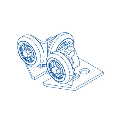 Materiales de PU/cauchó zapatos de guía de rodillos fijos Partes de reparación de ascensores