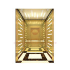 Pintado modelado de la decoración ligera de acrílico del oro del elevador del diseño inoxidable de la cabina
