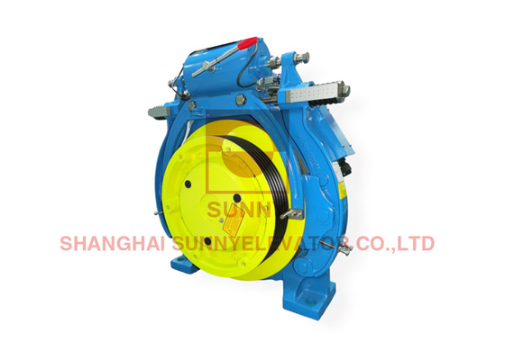 Máquina de tracción sin engranajes para 400 mm Sheave 32 Polos Bloque de freno DC110V Voltado del freno 6300kg-1600kg Capacidad