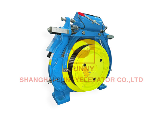 Máquina de tracción sin engranajes para 400 mm Sheave 32 Polos Bloque de freno DC110V Voltado del freno 6300kg-1600kg Capacidad