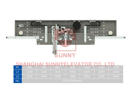 1.2mm/1.5mm Panel de la puerta 2 Panel Centro de apertura PM Operador de la puerta síncrona