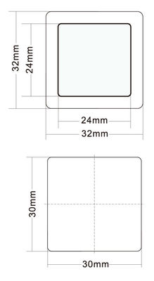 Home Elevator Push Button con ABS Base Metal Circular Frame DC 12-36V Voltado y tamaño de 32mm