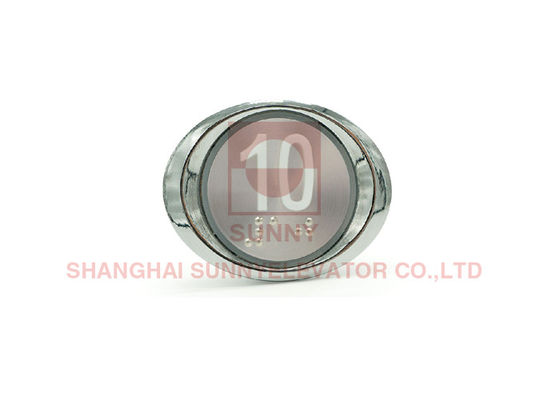 Botón de empuje de ascensor de tamaño 38 * 48mm personalizado con caracteres táctiles en braille y interruptor OMRON B3F-5000