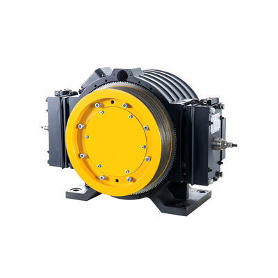 450-630 kg Carga 1,0 ~ 1,75 m/s Máquina de tracción de elevación de velocidad con freno de bloque para piezas de repuesto de ascensor