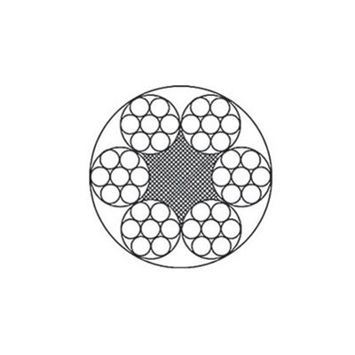 Cable de acero galvanizado 6×7+FC, 8 mm, alta resistencia a la tracción para teleféricos y cintas transportadoras
