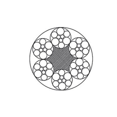 Cable de acero galvanizado 6x7+FC a 6x9W+IWR, 1.8-36mm, 1570-1870 MPa, para teleféricos