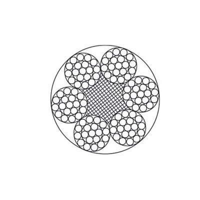 Cables de alambre de acero galvanizado 6x19+FC/IWS, de 3 a 46 mm de diámetro, GB/T 20118-2006, 1570-1870 MPa Resistencia a la tracción